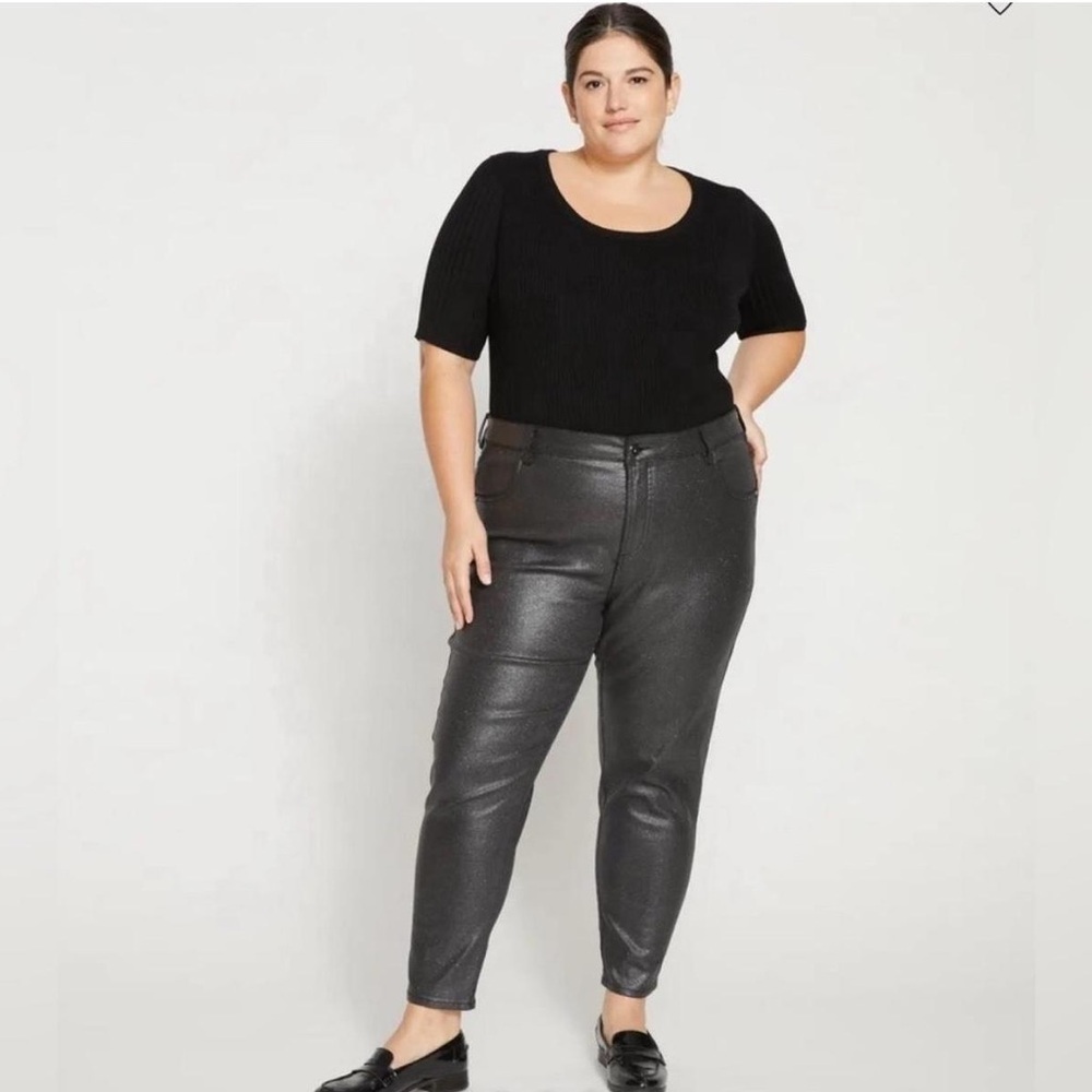 Universal Standard Seine High Rise Skinny Jeans 27 Inch - Shimmer Black - 26W